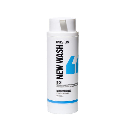 New Wash Rich Cleansing & Conditioning Cream For Thick, Coarse and Curly Hair banner